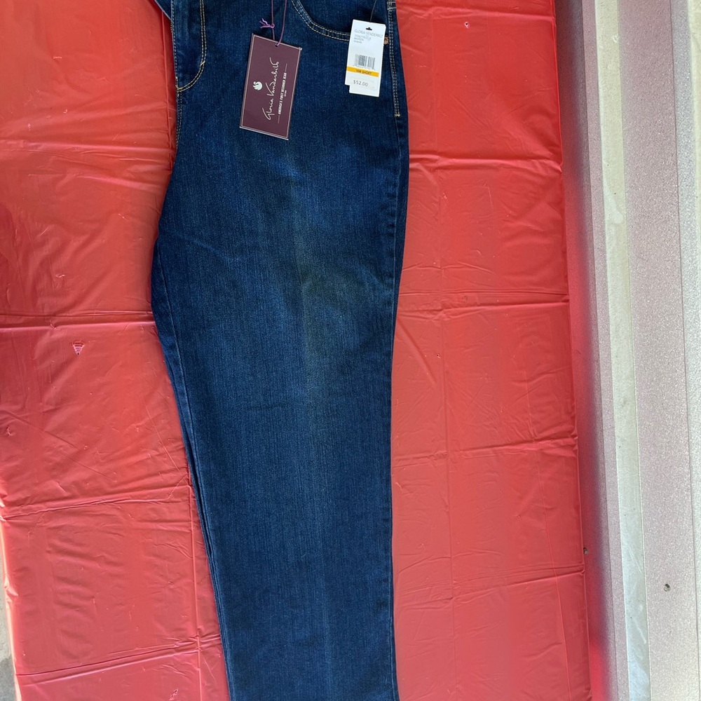 Amanda Lane Supreme Stretch Jeans Women’s Plus Size 16W Short NWT Dark Wash - Picture 13 of 15